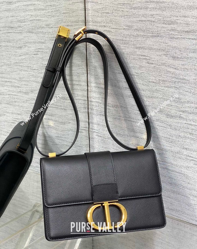 Dior 30 Montaigne Bag in Grained Calfskin Black 2023 DR111502 (BF-231115025)