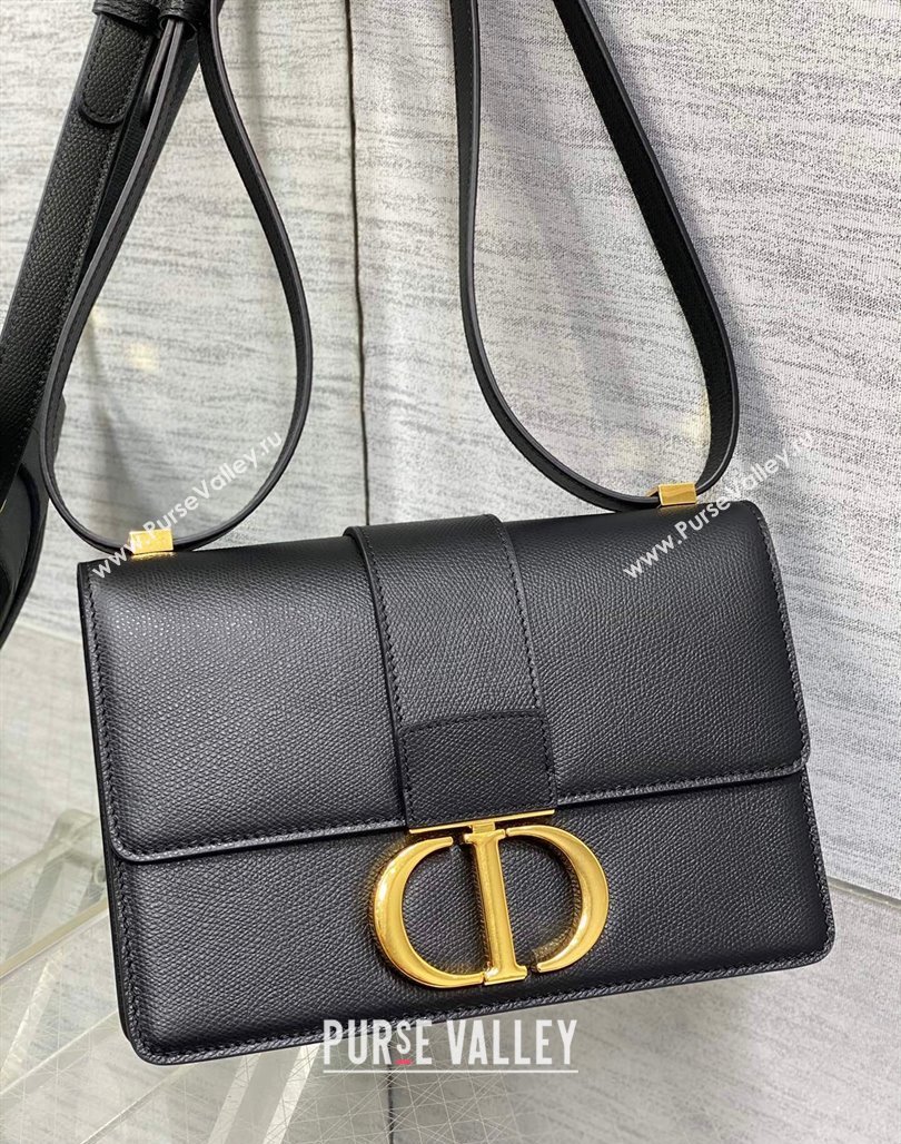 Dior 30 Montaigne Bag in Grained Calfskin Black 2023 DR111502 (BF-231115025)