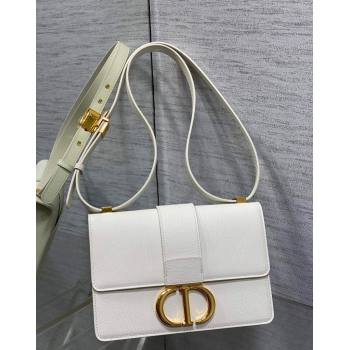 Dior 30 Montaigne Bag in Grained Calfskin White 2023 DR111502 (BF-231115026)