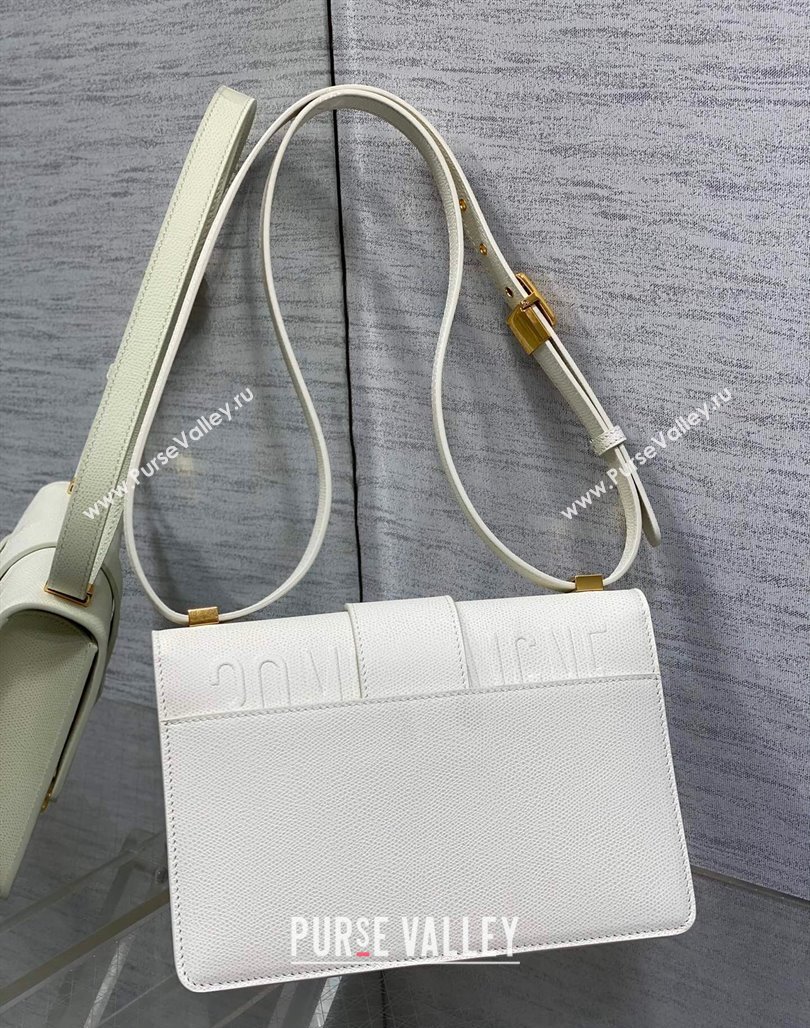 Dior 30 Montaigne Bag in Grained Calfskin White 2023 DR111502 (BF-231115026)