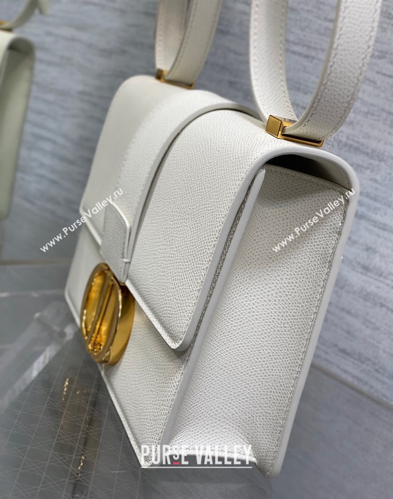 Dior 30 Montaigne Bag in Grained Calfskin White 2023 DR111502 (BF-231115026)