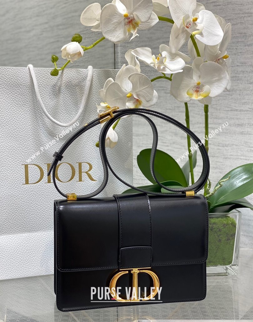 Dior 30 Montaigne Bag in Box Calfskin Black 2023 DR111502 (BF-231115031)