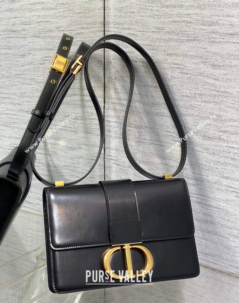 Dior 30 Montaigne Bag in Box Calfskin Black 2023 DR111502 (BF-231115031)