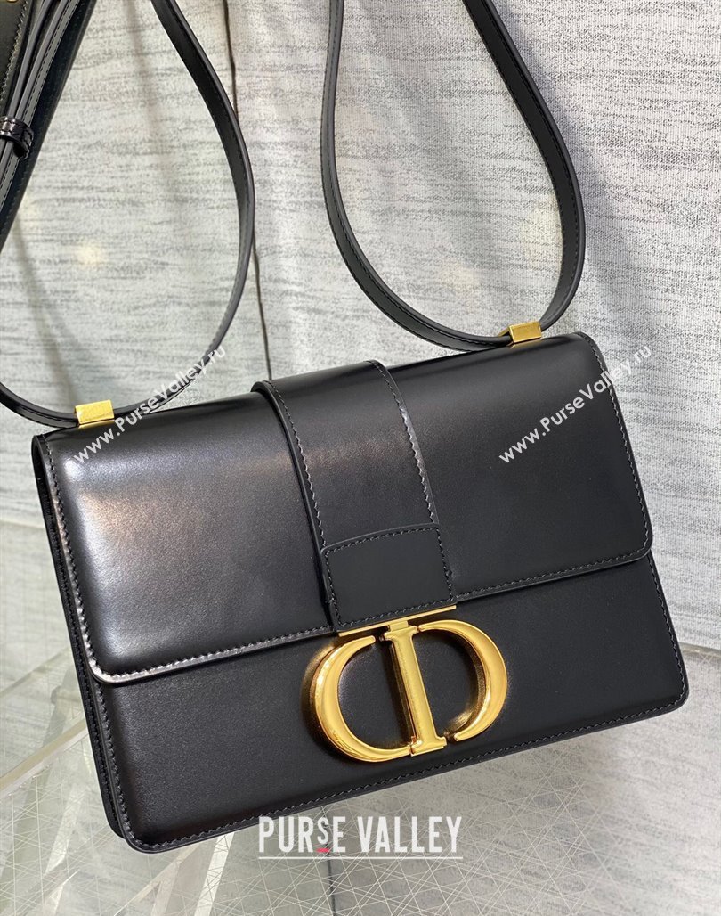 Dior 30 Montaigne Bag in Box Calfskin Black 2023 DR111502 (BF-231115031)