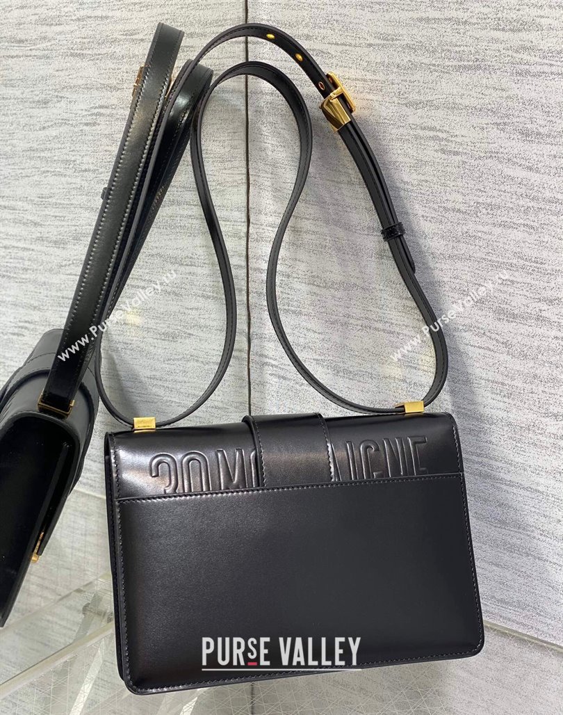 Dior 30 Montaigne Bag in Box Calfskin Black 2023 DR111502 (BF-231115031)