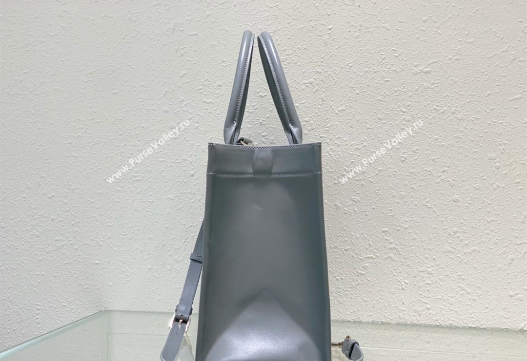 Dior Medium Tote Bag in Grey Cannage Calfskin 2023 DR111501 (BF-231115015)