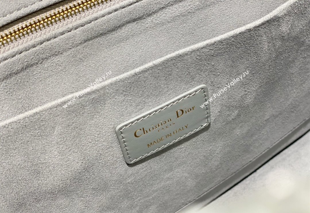 Dior Medium Book Tote Bag in Macrocannage Calfskin Grey 2024 (XXG-240523016)