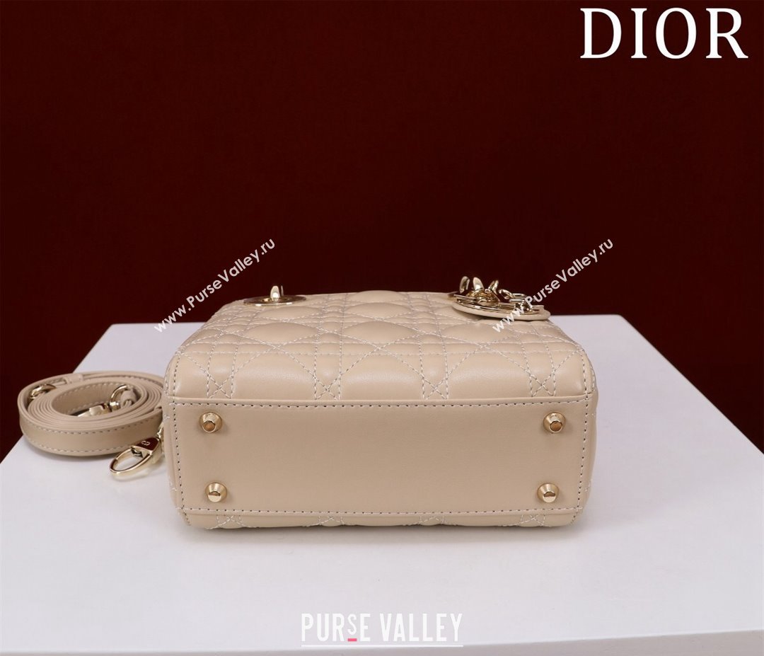 Dior Mini Lady Dior Bag in Cannage Lambskin Nude 2024 M0505 (XXG-240219058)