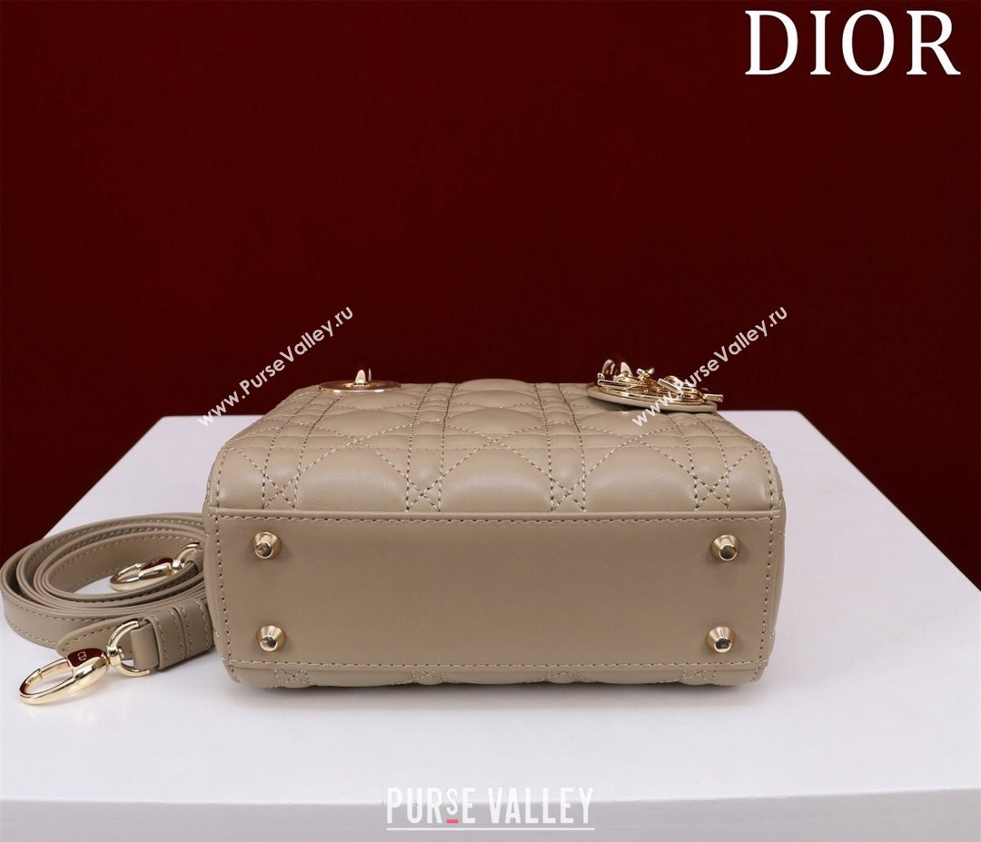 Dior Mini Lady Dior Bag in Cannage Lambskin Beige 2024 M0505 (XXG-240219059)