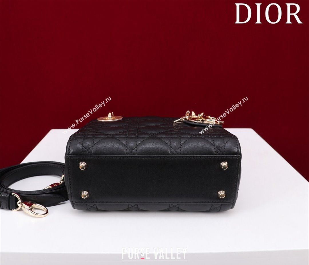 Dior Mini Lady Dior Bag in Cannage Lambskin Black 2024 M0505 (XXG-240219060)