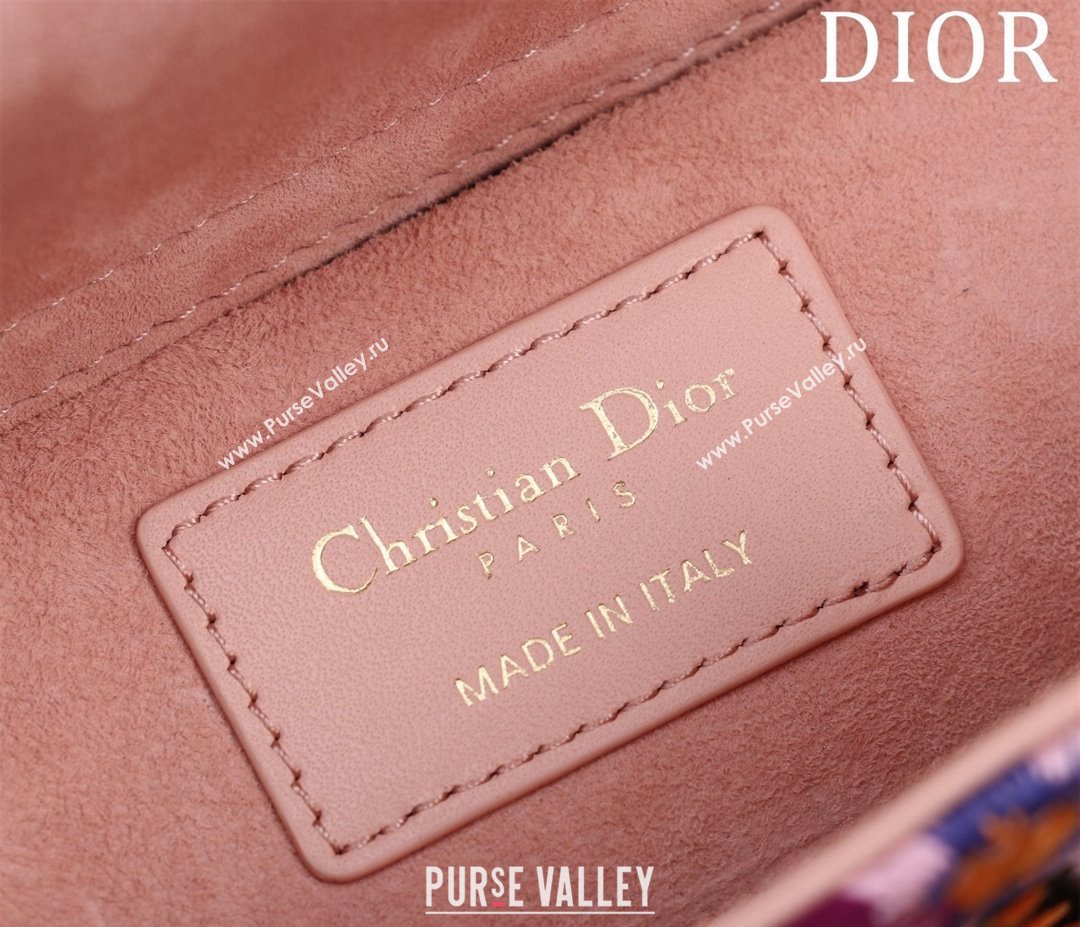 Dior Small Lady D-Joy Bag in D-Lace Macrame-Effect Motif Embroidery Light Pink 2024 (XXG-240219078)