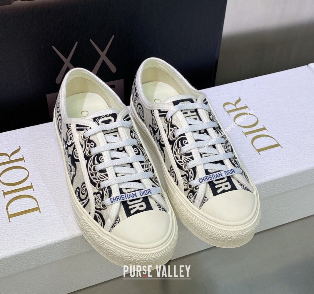 Dior WalknDior Sneakers in Embroidered Cotton Black/White 11 2024 0226 (MD-240226011)