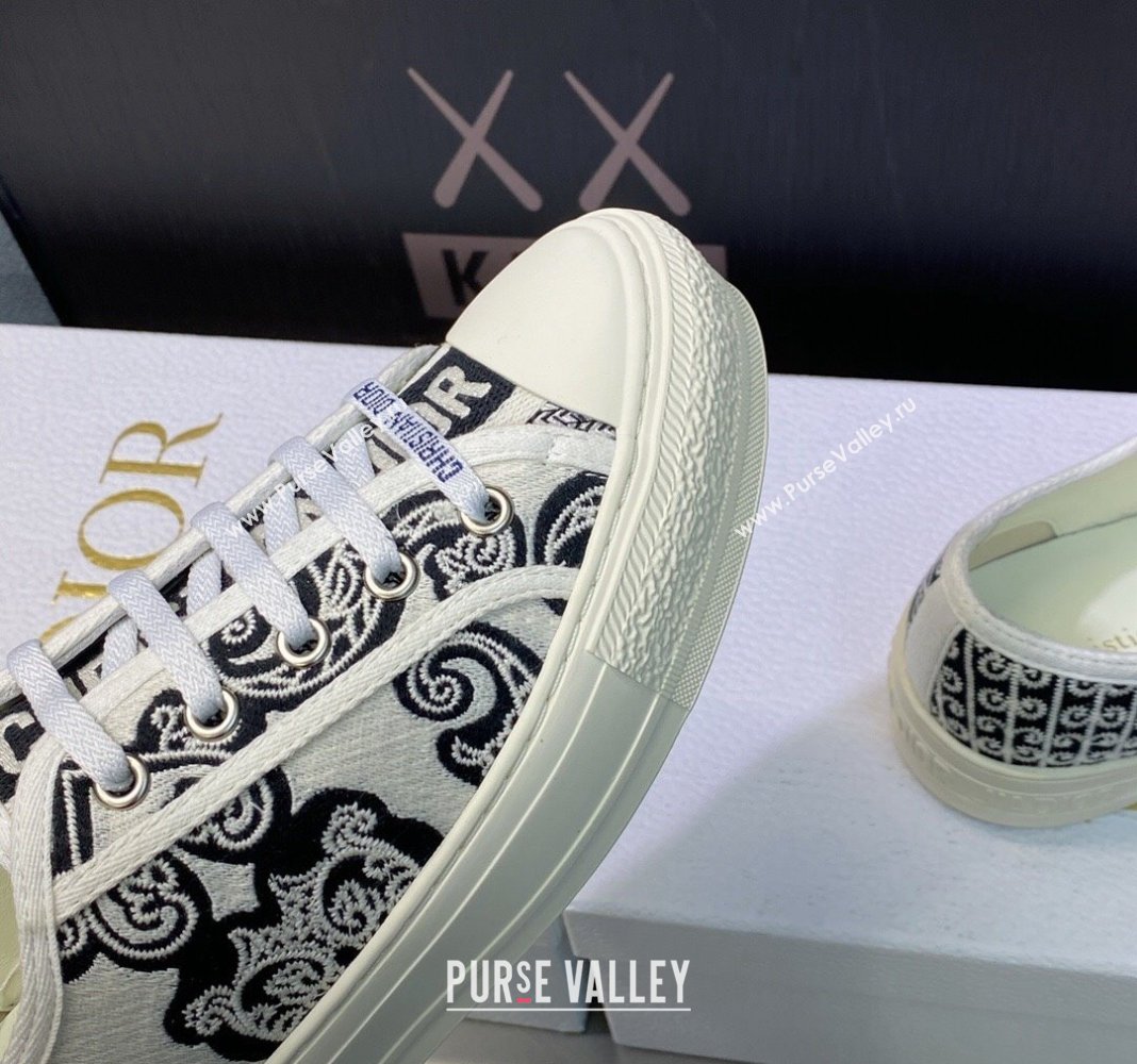 Dior WalknDior Sneakers in Embroidered Cotton Black/White 11 2024 0226 (MD-240226011)