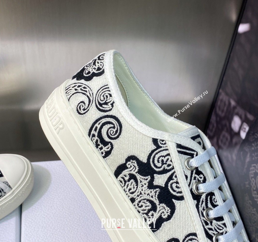 Dior WalknDior Sneakers in Embroidered Cotton Black/White 11 2024 0226 (MD-240226011)