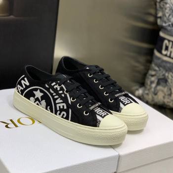 Dior WalknDior Sneakers in Embroidered Cotton Black 13 2024 0226 (MD-240226013)