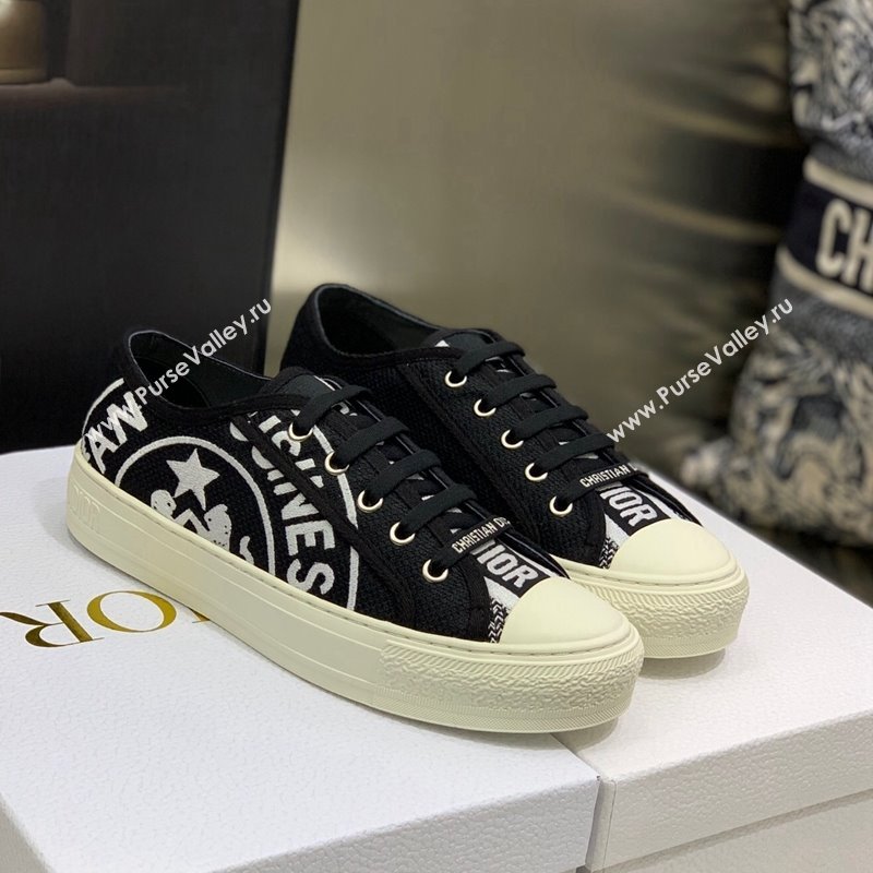 Dior WalknDior Sneakers in Embroidered Cotton Black 13 2024 0226 (MD-240226013)