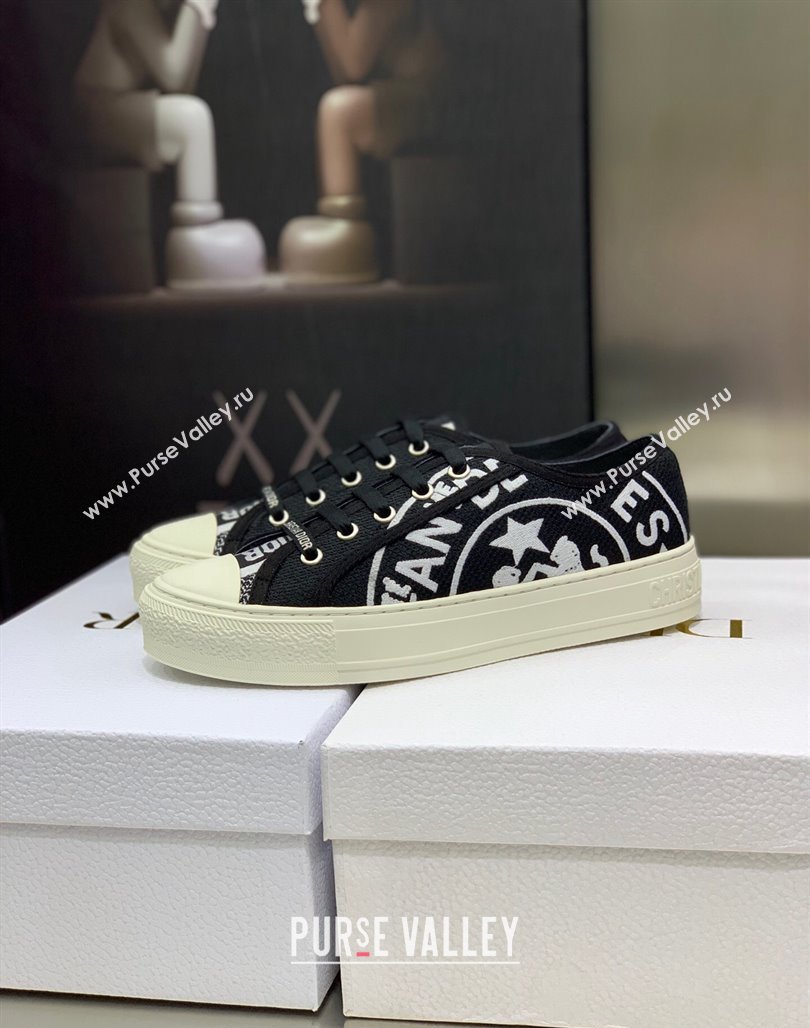 Dior WalknDior Sneakers in Embroidered Cotton Black 13 2024 0226 (MD-240226013)