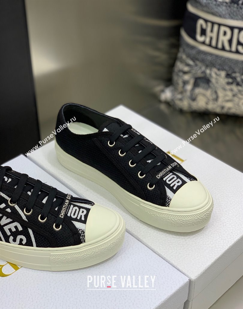 Dior WalknDior Sneakers in Embroidered Cotton Black 13 2024 0226 (MD-240226013)
