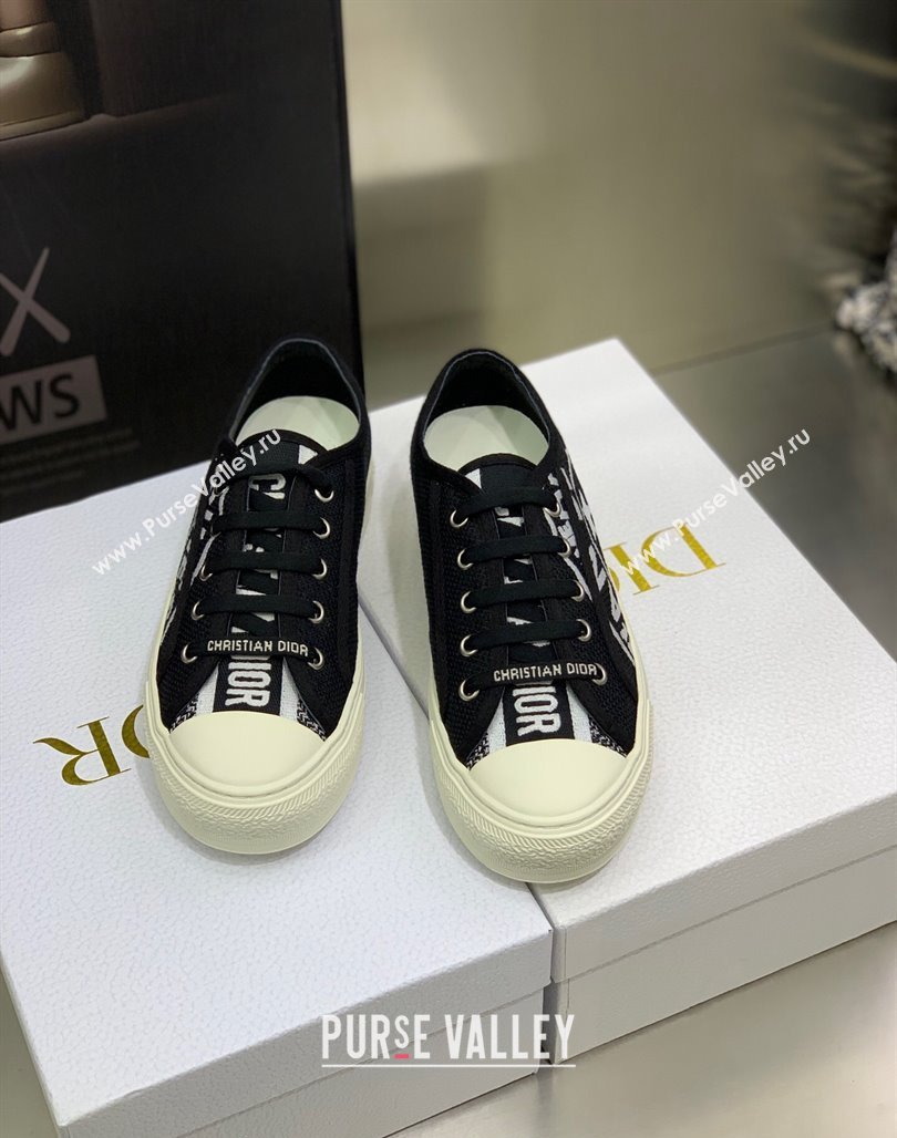 Dior WalknDior Sneakers in Embroidered Cotton Black 13 2024 0226 (MD-240226013)