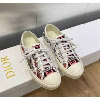 Dior WalknDior Sneakers in Flora Embroidered Cotton Pink 2 2024 0226 (MD-240226002)