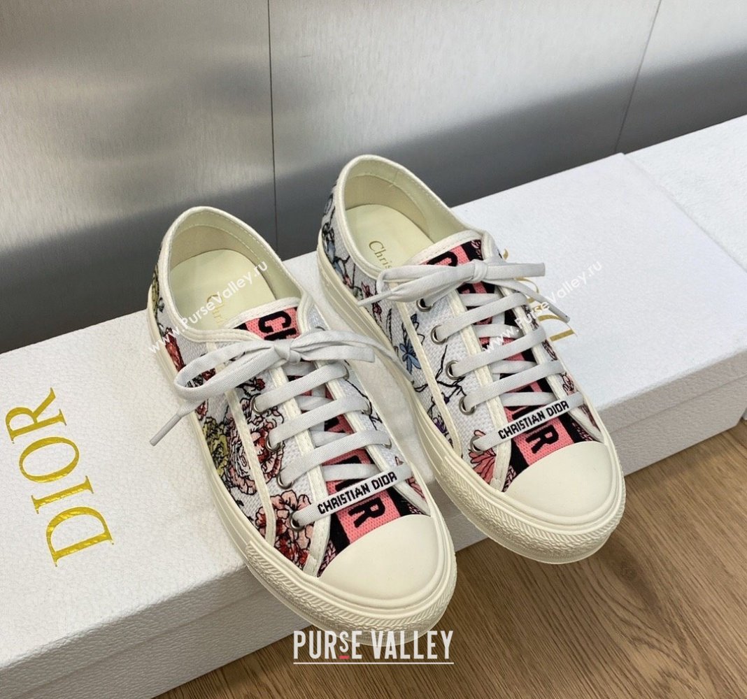 Dior WalknDior Sneakers in Flora Embroidered Cotton Pink 2 2024 0226 (MD-240226002)