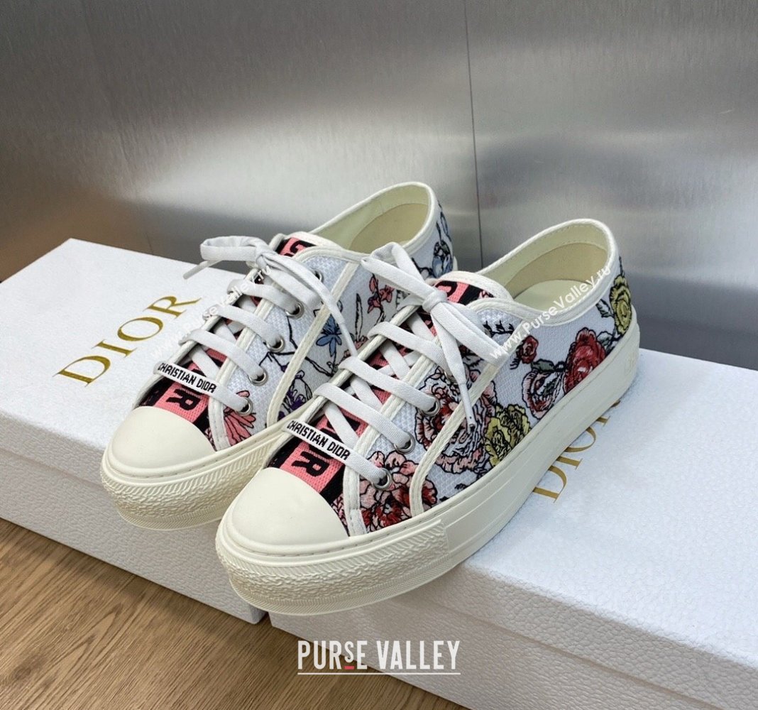Dior WalknDior Sneakers in Flora Embroidered Cotton Pink 2 2024 0226 (MD-240226002)