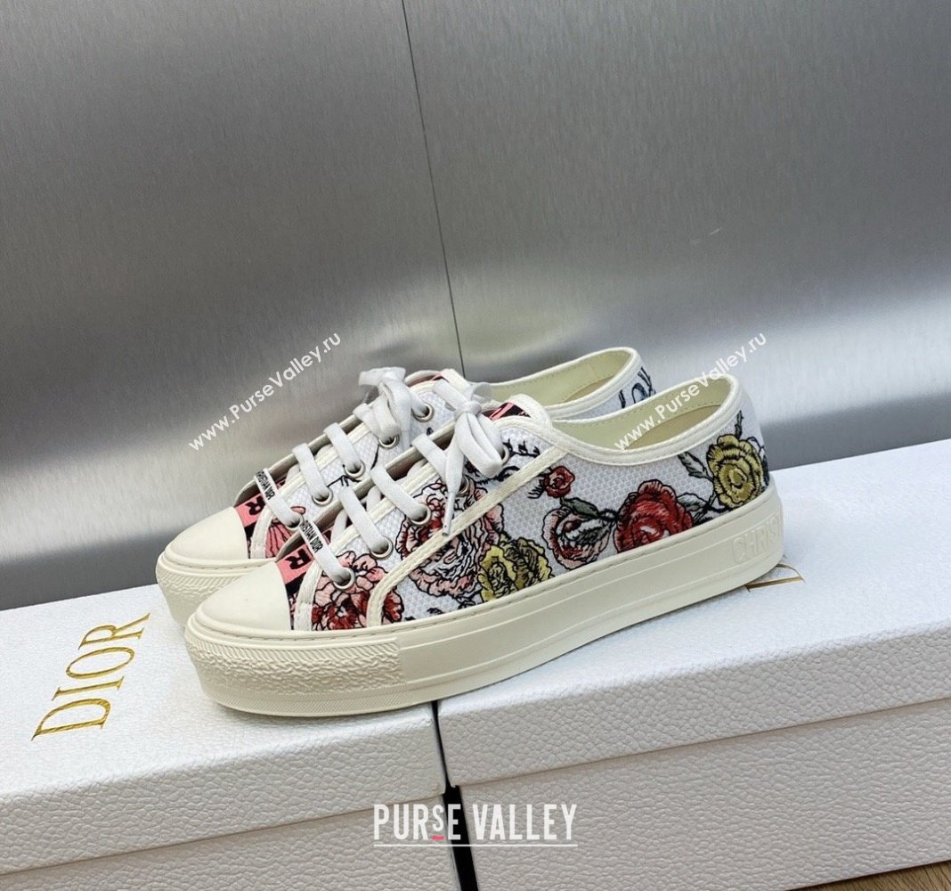 Dior WalknDior Sneakers in Flora Embroidered Cotton Pink 2 2024 0226 (MD-240226002)
