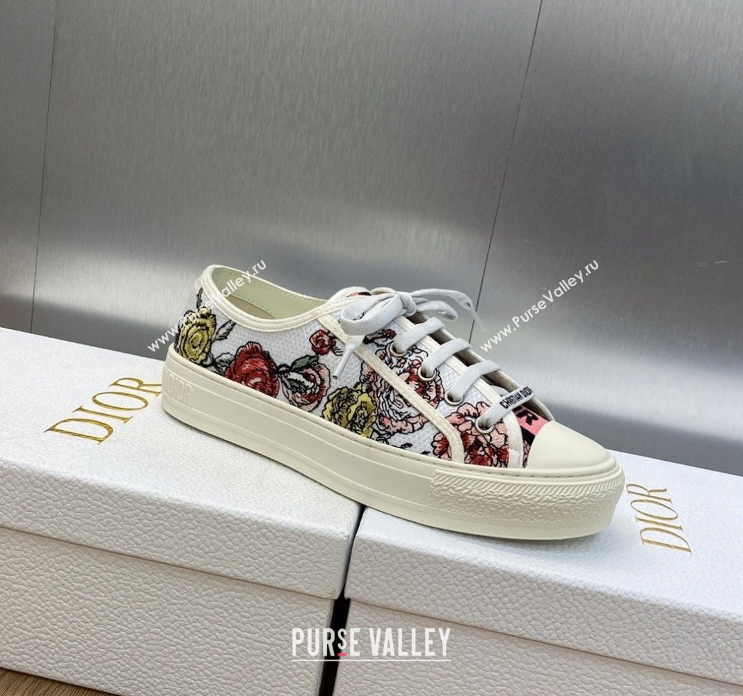 Dior WalknDior Sneakers in Flora Embroidered Cotton Pink 2 2024 0226 (MD-240226002)
