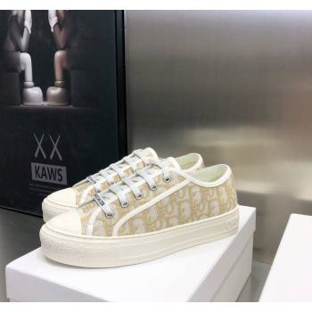 Dior WalknDior Sneakers in Oblique Embroidered Cotton Beige 18 2024 0226 (MD-240226019)