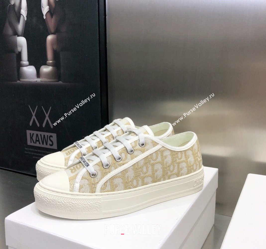 Dior WalknDior Sneakers in Oblique Embroidered Cotton Beige 18 2024 0226 (MD-240226019)