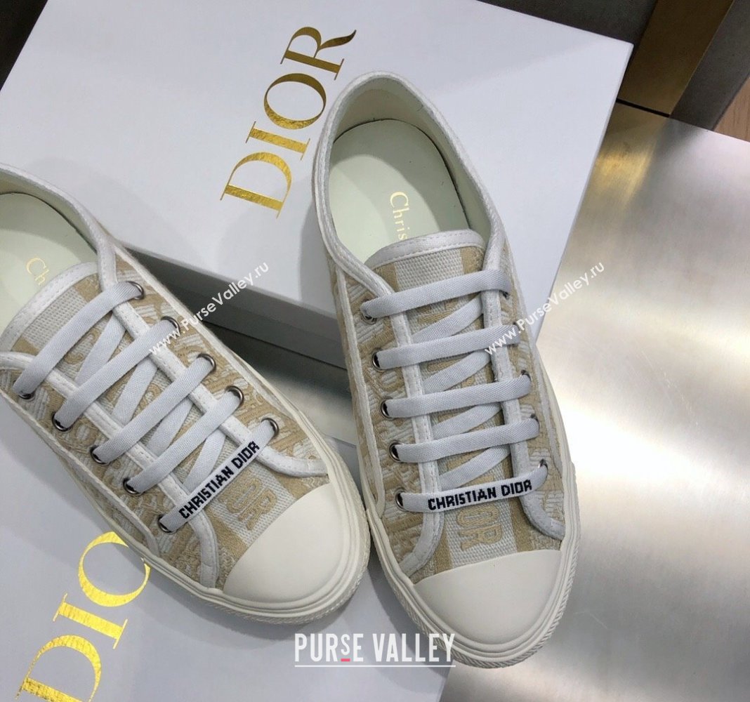 Dior WalknDior Sneakers in Oblique Embroidered Cotton Beige 18 2024 0226 (MD-240226019)