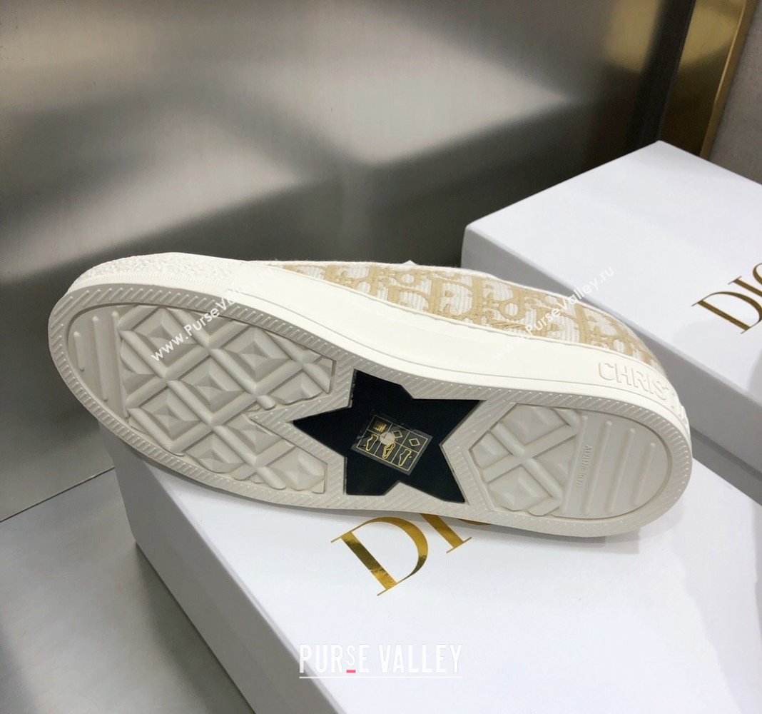 Dior WalknDior Sneakers in Oblique Embroidered Cotton Beige 18 2024 0226 (MD-240226019)