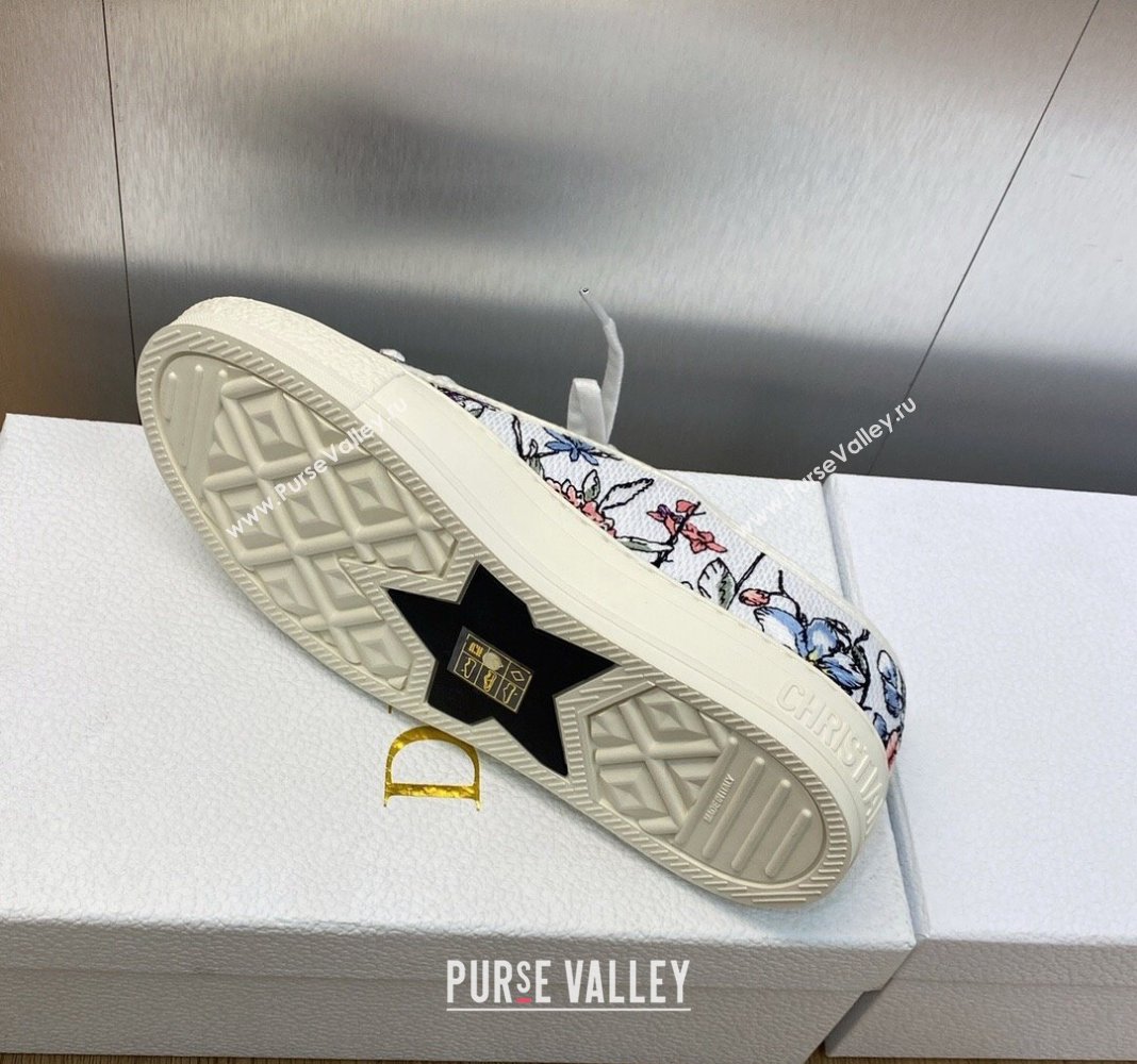 Dior WalknDior Sneakers in Flora Embroidered Cotton Pink 2 2024 0226 (MD-240226002)