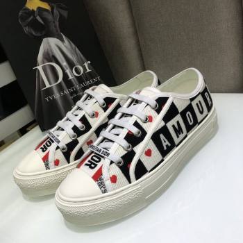 Dior WalknDior Sneakers in Heart Check Embroidered Cotton 26 2024 0226 (MD-240226022)