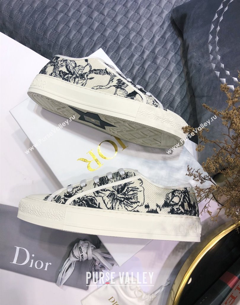 Dior WalknDior Sneakers in Embroidered Cotton Black/White 23 2024 0226 (MD-240226023)