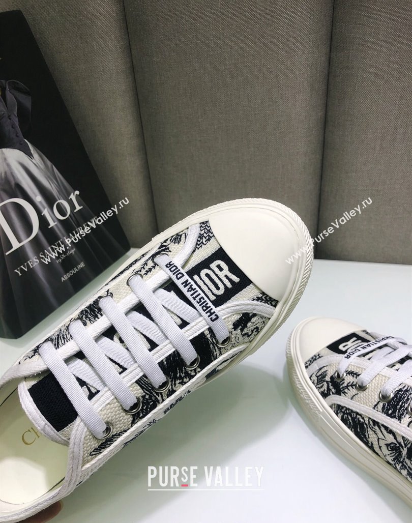 Dior WalknDior Sneakers in Embroidered Cotton Black/White 23 2024 0226 (MD-240226023)
