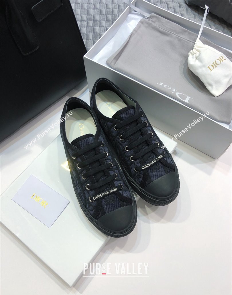 Dior WalknDior Sneakers in Oblique Embroidered Cotton Black 2024 0226 (MD-240226025)