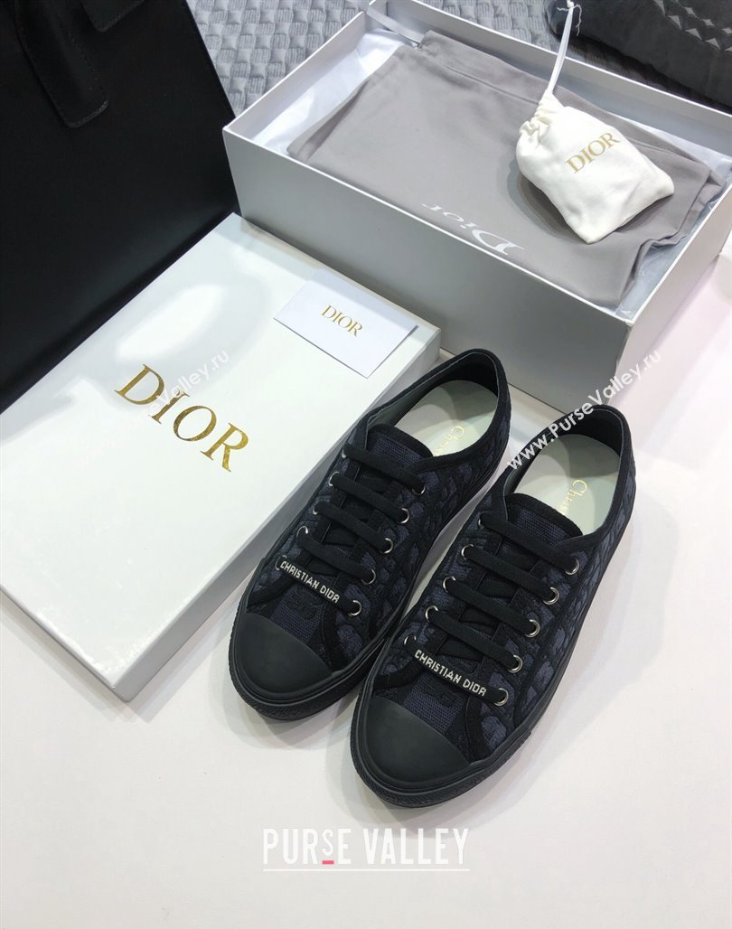 Dior WalknDior Sneakers in Oblique Embroidered Cotton Black 2024 0226 (MD-240226025)