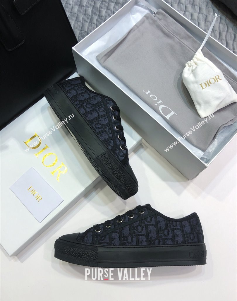 Dior WalknDior Sneakers in Oblique Embroidered Cotton Black 2024 0226 (MD-240226025)