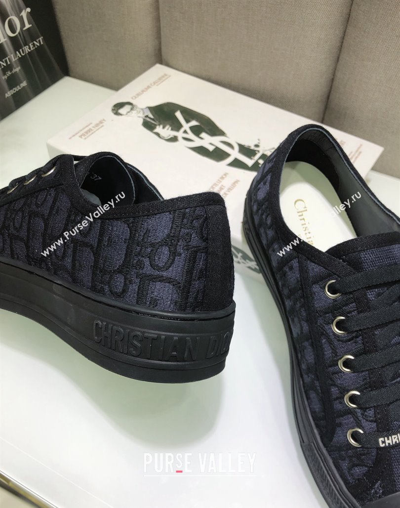 Dior WalknDior Sneakers in Oblique Embroidered Cotton Black 2024 0226 (MD-240226025)