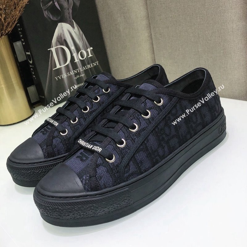 Dior WalknDior Sneakers in Oblique Embroidered Cotton Black 2024 0226 (MD-240226025)