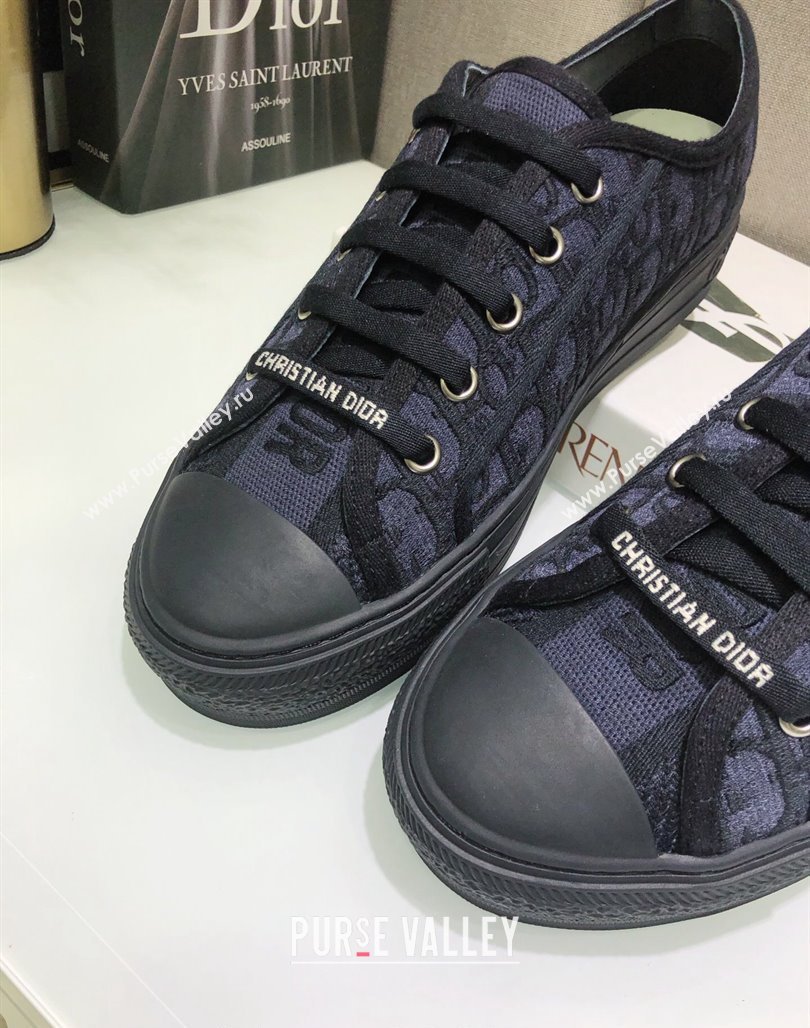 Dior WalknDior Sneakers in Oblique Embroidered Cotton Black 2024 0226 (MD-240226025)