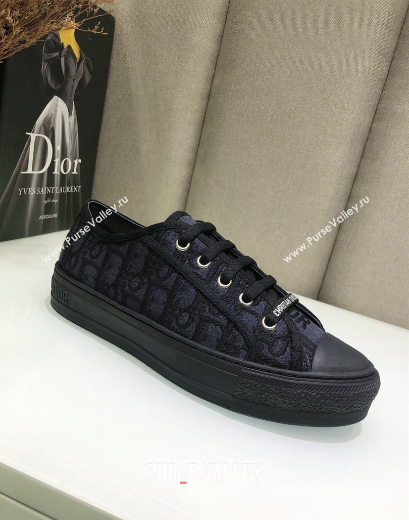 Dior WalknDior Sneakers in Oblique Embroidered Cotton Black 2024 0226 (MD-240226025)