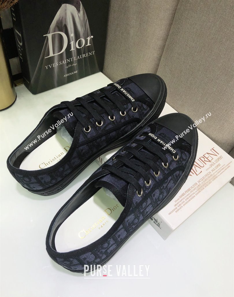 Dior WalknDior Sneakers in Oblique Embroidered Cotton Black 2024 0226 (MD-240226025)