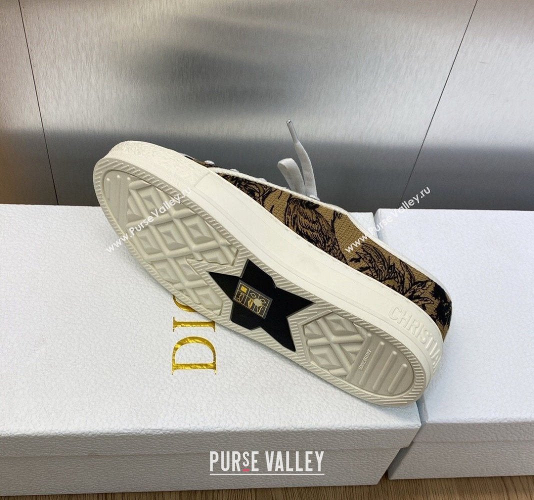 Dior WalknDiorSneakers in Embroidered Cotton Beige 03 2024 0226 (MD-240226003)