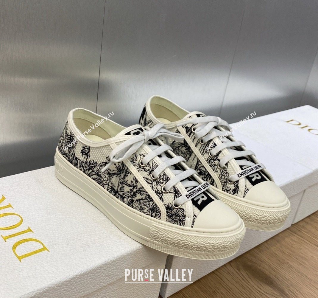 Dior WalknDior Sneakers in Embroidered Cotton Black/White 04 2024 0226 (MD-240226004)