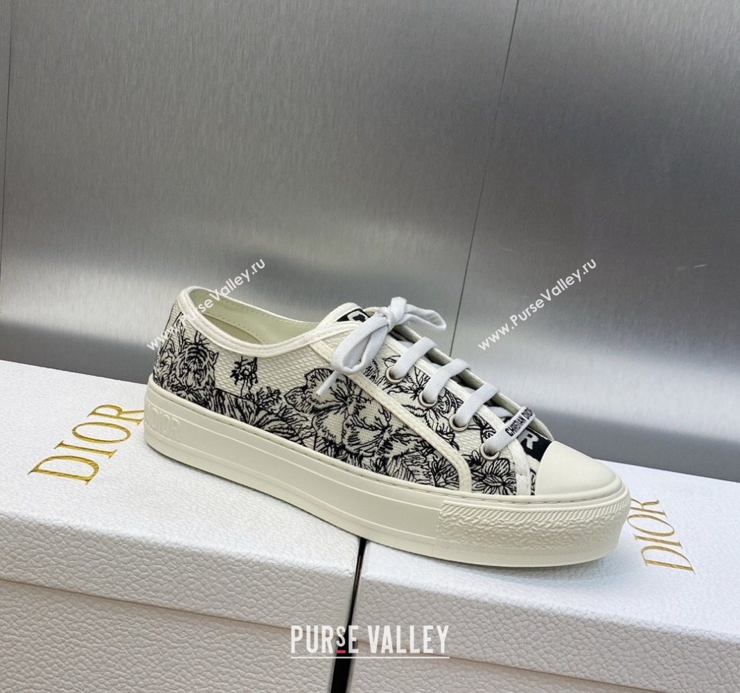 Dior WalknDior Sneakers in Embroidered Cotton Black/White 04 2024 0226 (MD-240226004)