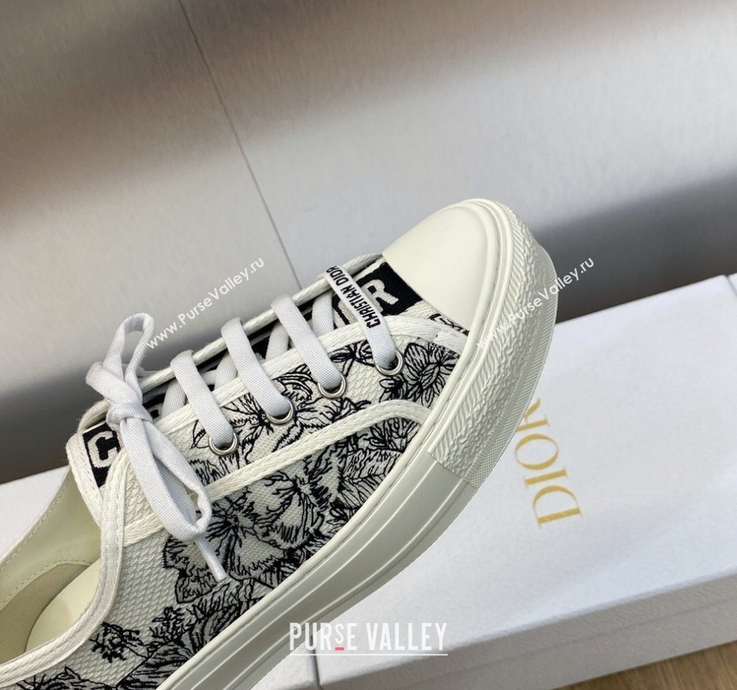 Dior WalknDior Sneakers in Embroidered Cotton Black/White 04 2024 0226 (MD-240226004)