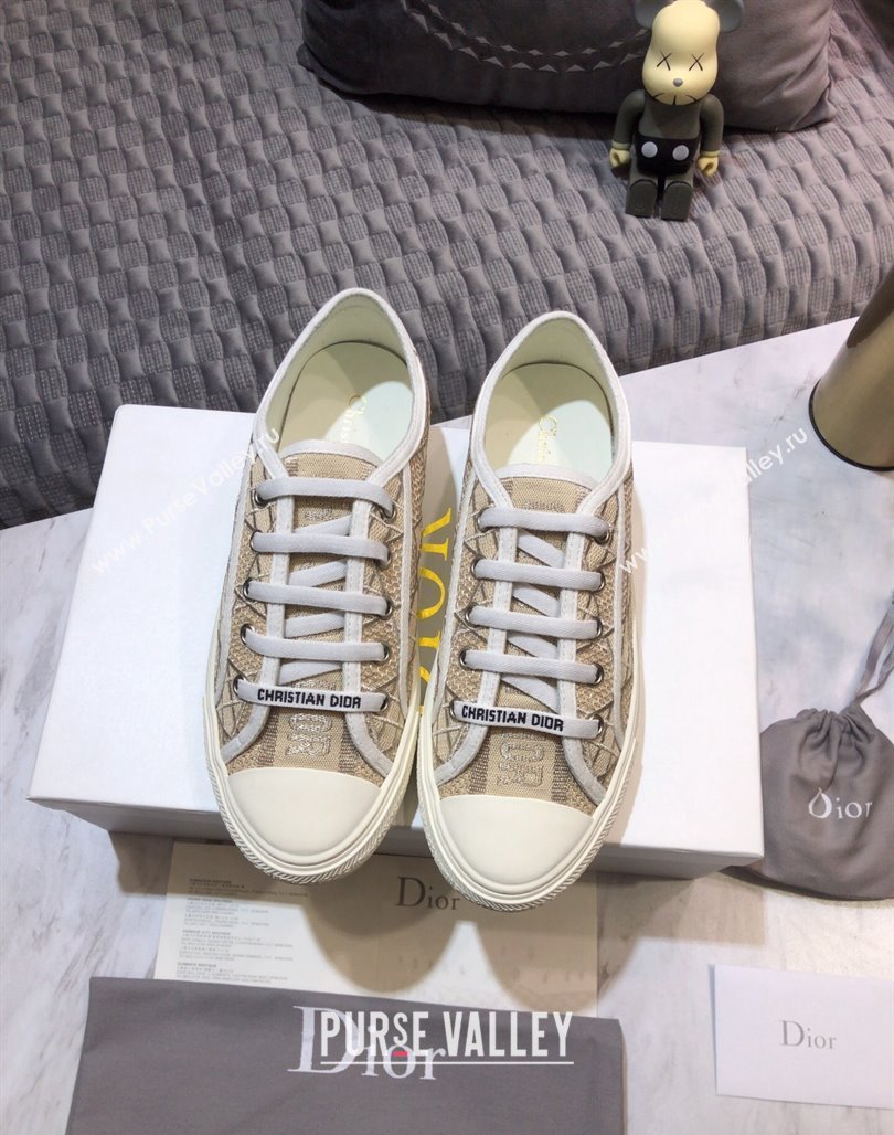 Dior WalknDior Sneakers in Cannage Embroidered Cotton Beige 36 2024 0226 (MD-240226036)