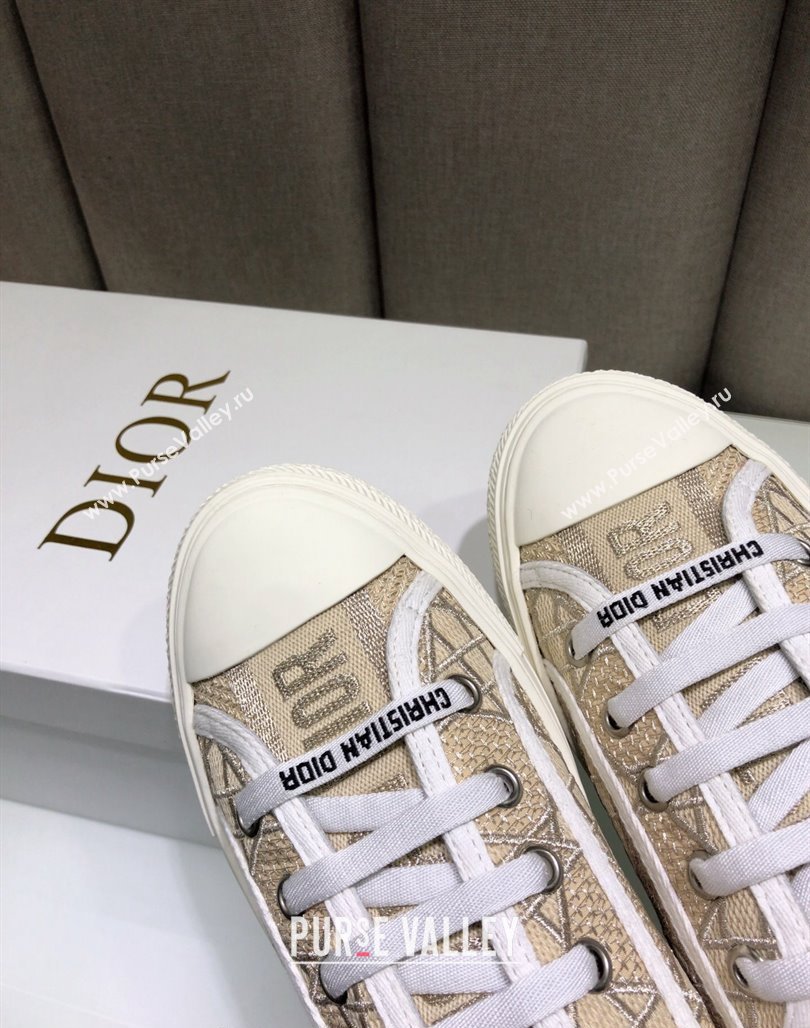 Dior WalknDior Sneakers in Cannage Embroidered Cotton Beige 36 2024 0226 (MD-240226036)